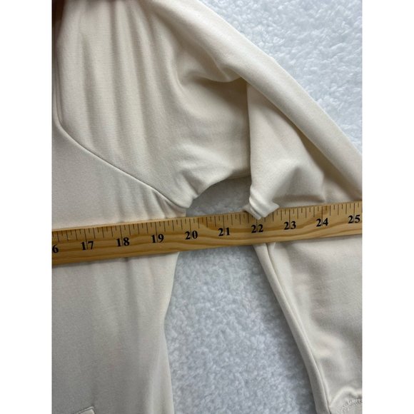 Ann Taylor Womens Jacket Coat Beige Zip Up Stretch Mock Neck Pockets M - Picture 6 of 9